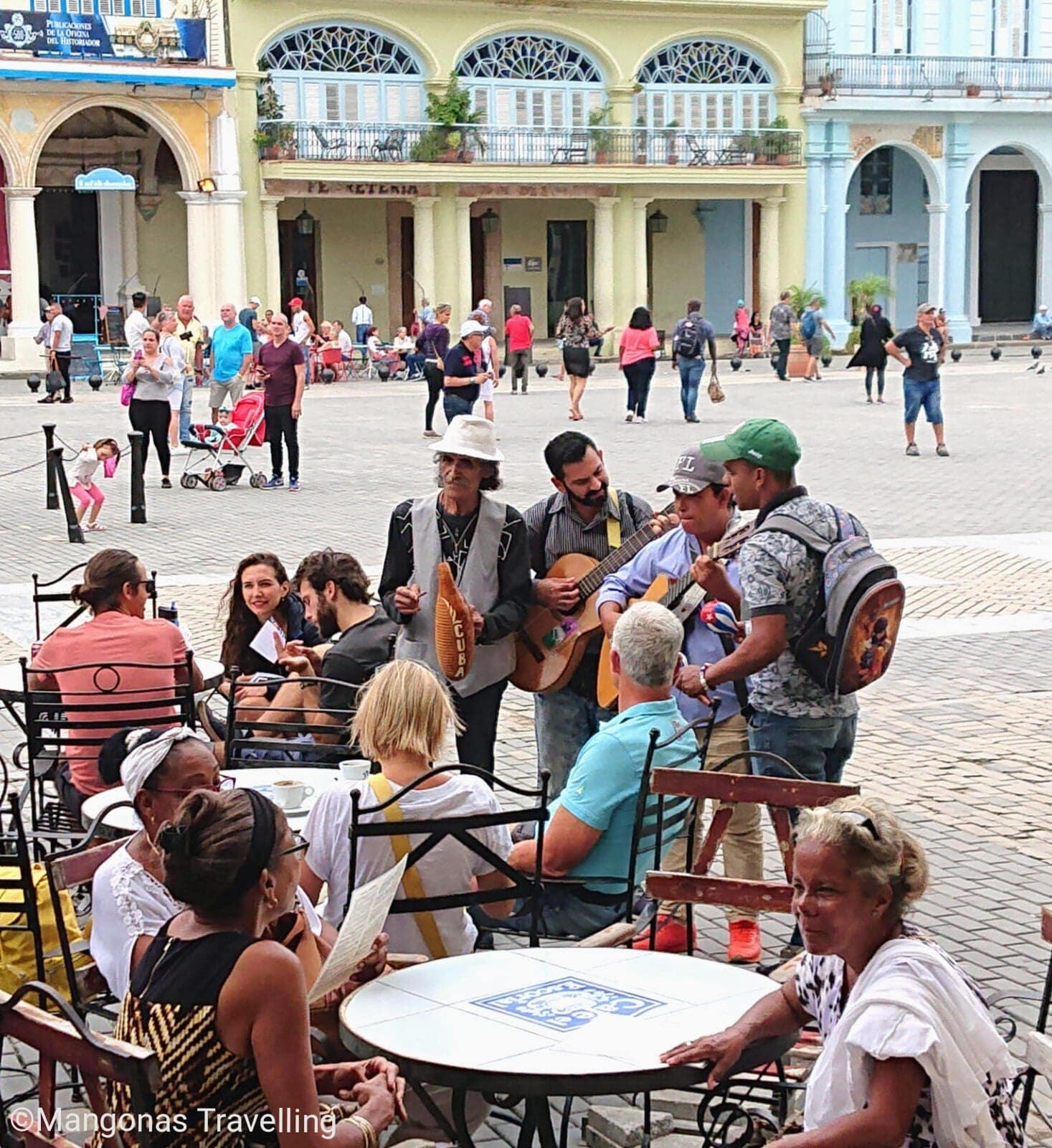Cafe Break at Plaza Vieja Havana Salsa Dance Trip Mangonas Travelling
